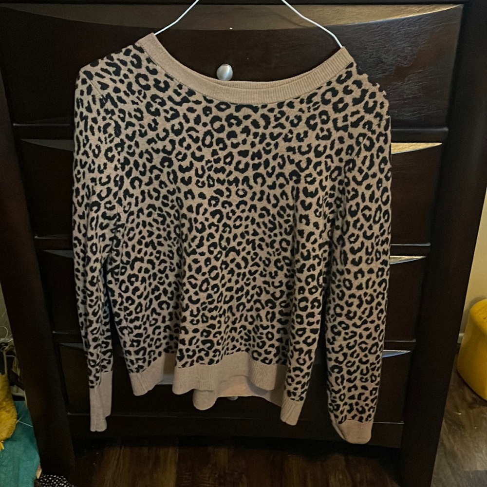 Animal print sweater. Size medium